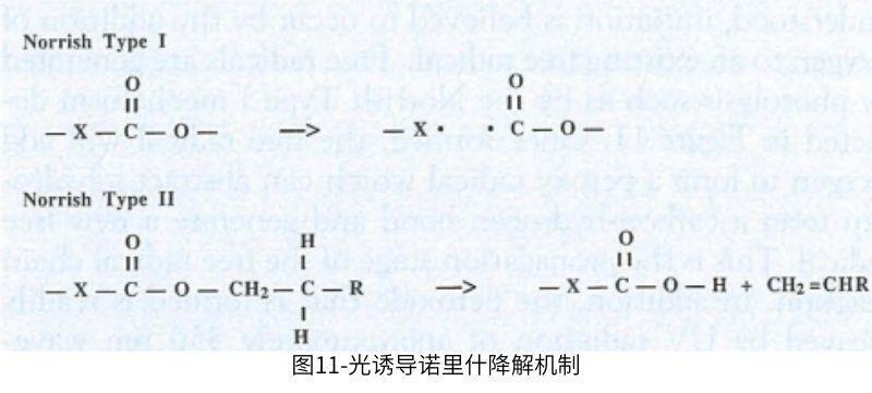 圖11光誘導(dǎo)諾里什降解機制